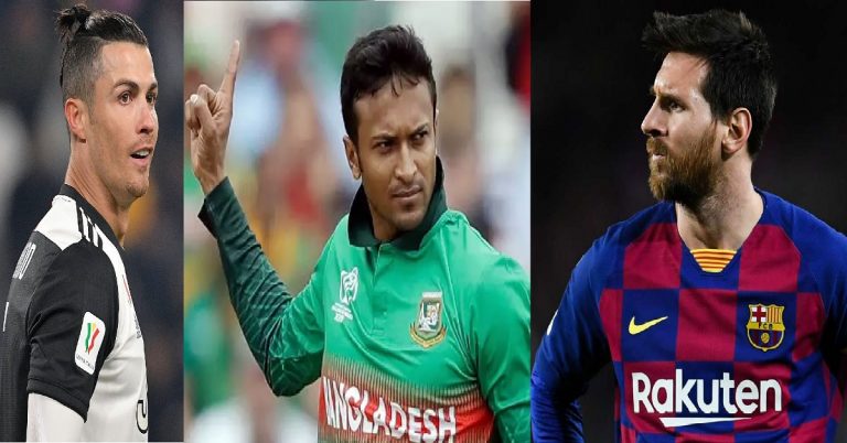 messi, ronaldo, shakib, cricket, football,