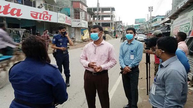 নড়াইলে পুলিশ প্রসাশনের সফল লকডাউন